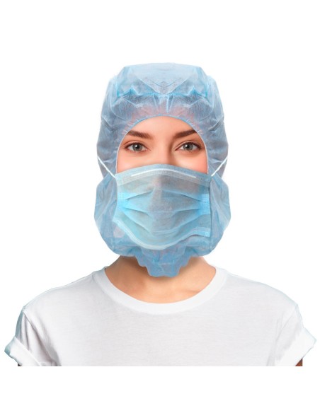 Gorro Integral con mascarilla IIR TNT/PP (500Uds)