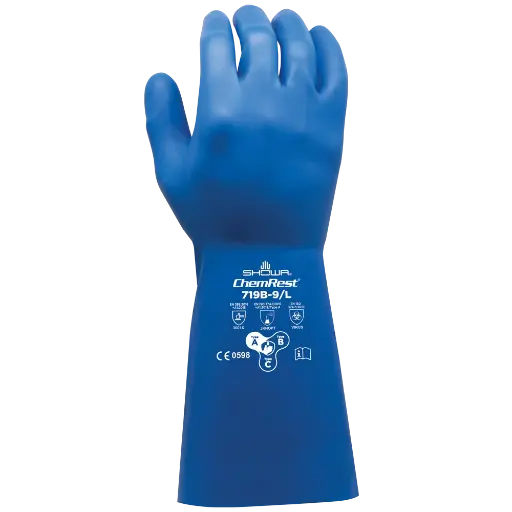 GUANTE SHOWA NITRILO 719B AZUL 0,28MM 